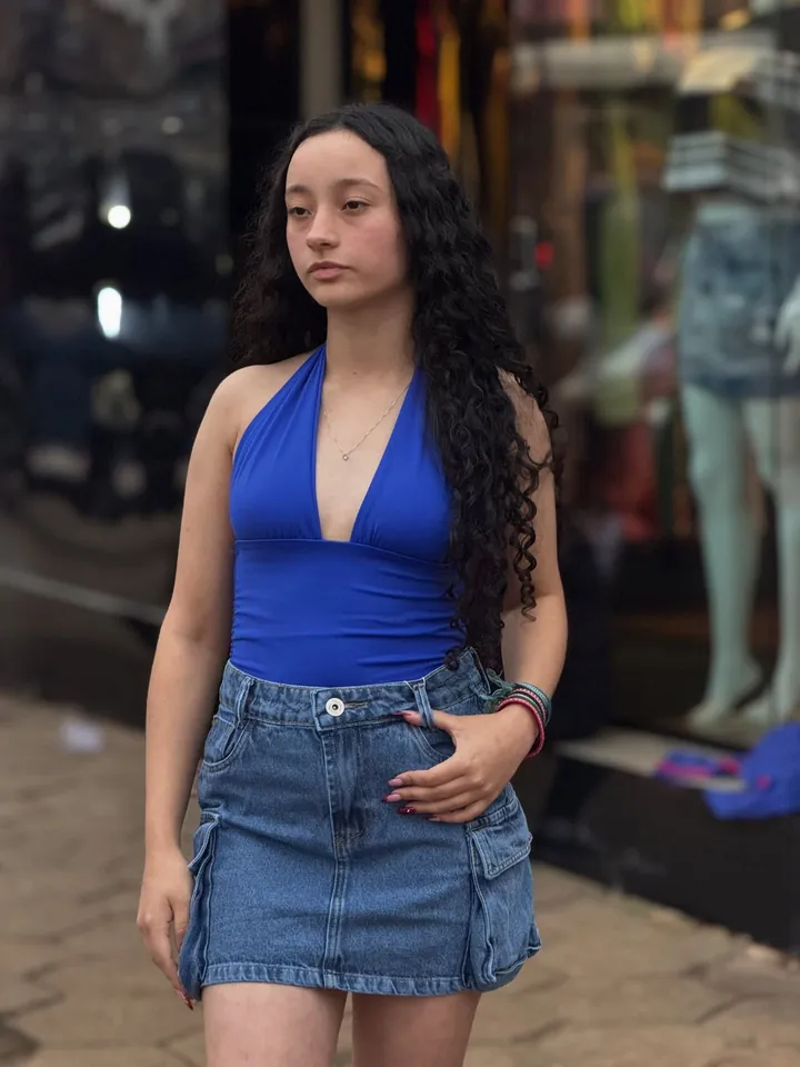 Saia jeans + top – Duck's Conceito